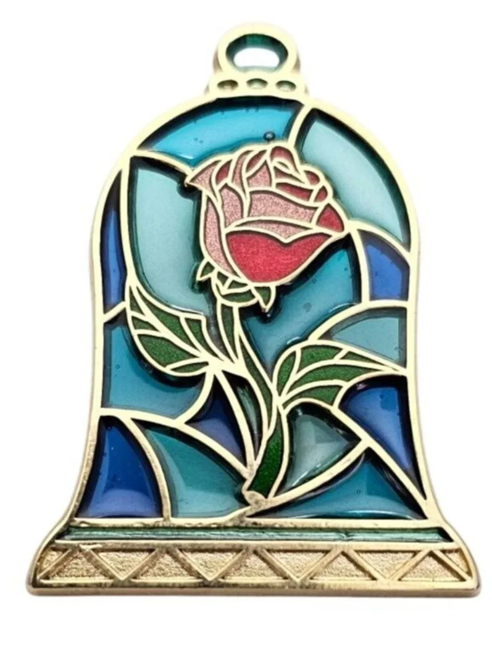 Disney Beauty And The Beast Stained Glass Enchanted Rose Pin J812